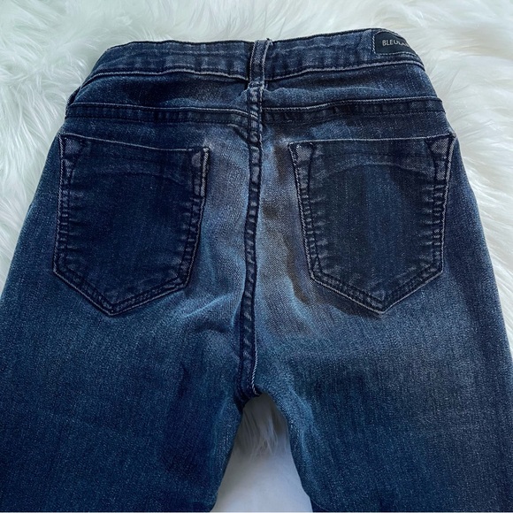 Bleulab🦋𝗥𝗲𝘃𝗲𝗿𝘀𝗶𝗯𝗹𝗲 Med Wash/Deep Indigo Stretch Flare|Bell  Jean, 24 - Picture 2 of 6